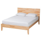 Cama Plataforma Colmena Tallada – Madera Natural