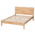 Cama Plataforma Colmena Tallada – Madera Natural