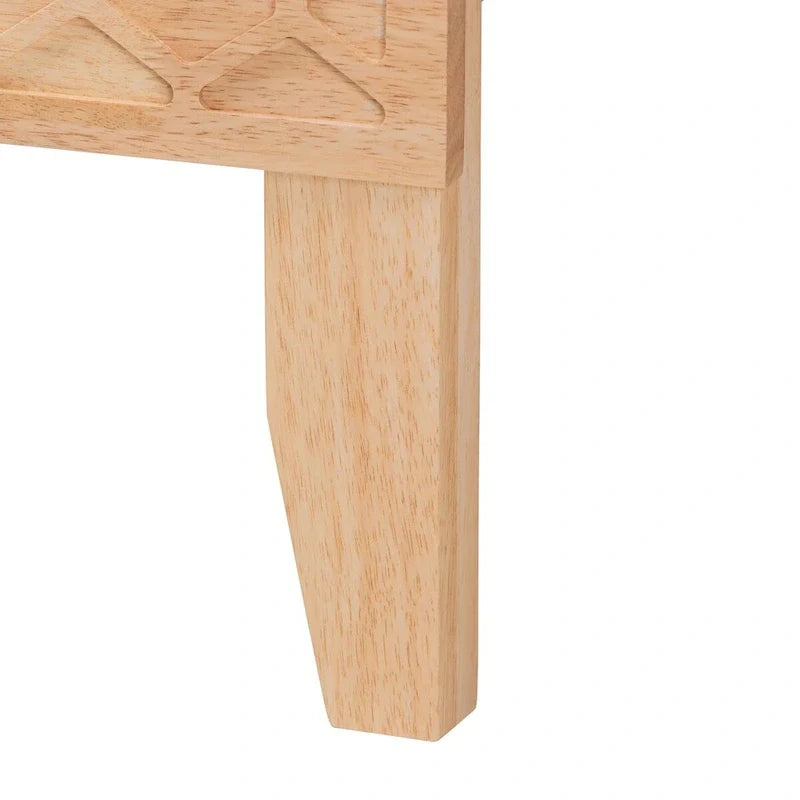 Cama Plataforma Colmena Tallada – Madera Natural