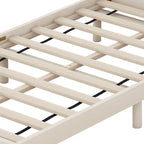 Estructura de cama de plataforma de madera tamaño Twin con puerto de carga USB