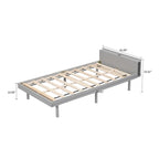 Estructura de cama de plataforma de madera tamaño Twin con puerto de carga USB