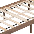 Estructura de cama de plataforma de madera tamaño Twin con puerto de carga USB