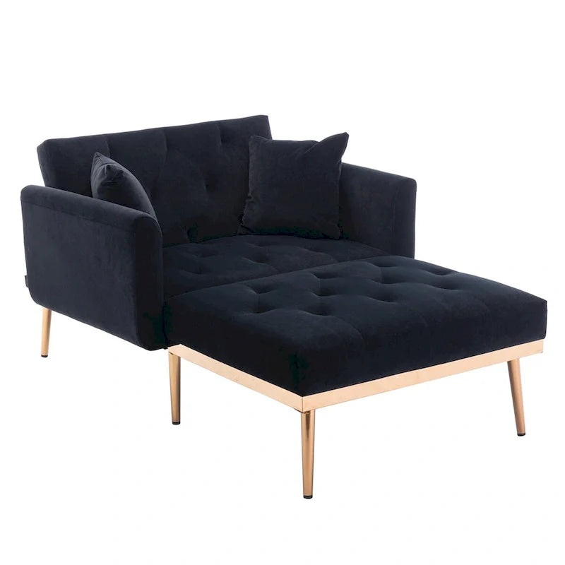 Sillón individual tipo barril con acolchado de espuma y tapicería de terciopelo