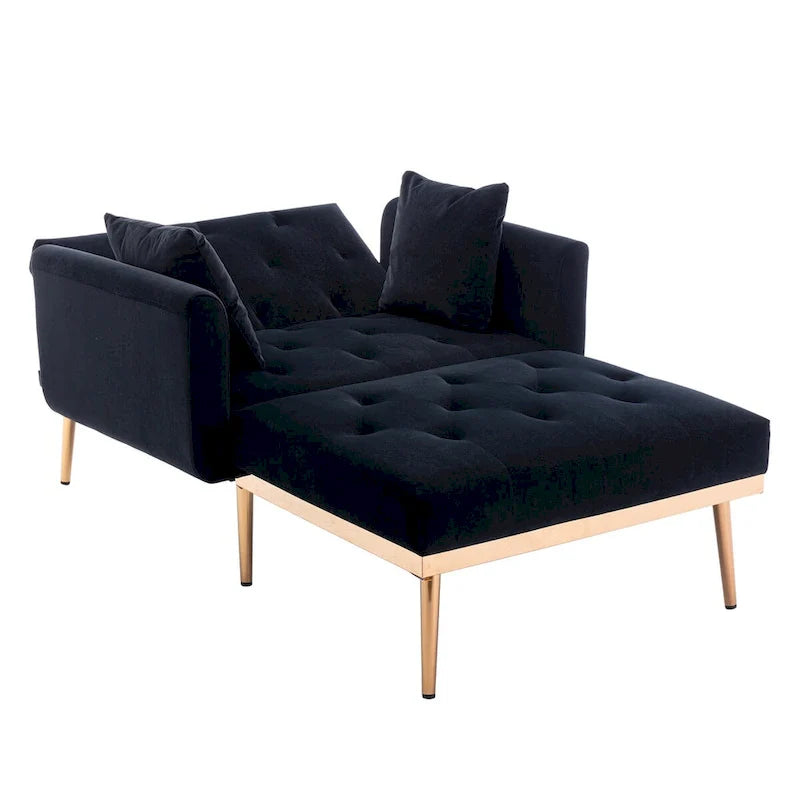 Sillón individual tipo barril con acolchado de espuma y tapicería de terciopelo