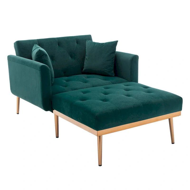 Sillón individual tipo barril con acolchado de espuma y tapicería de terciopelo