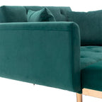 Sillón individual tipo barril con acolchado de espuma y tapicería de terciopelo
