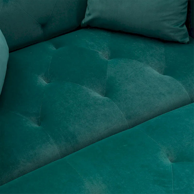 Sillón individual tipo barril con acolchado de espuma y tapicería de terciopelo