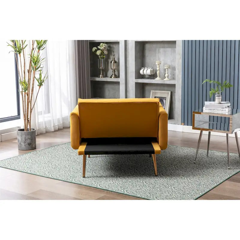 Sillón individual tipo barril con acolchado de espuma y tapicería de terciopelo