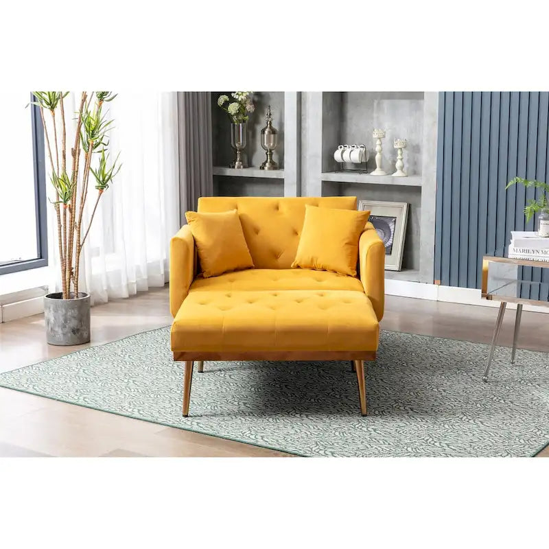 Sillón individual tipo barril con acolchado de espuma y tapicería de terciopelo