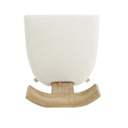 Silla de comedor tapizada con respaldo de listones de tela y madera de caucho (juego de 2)
