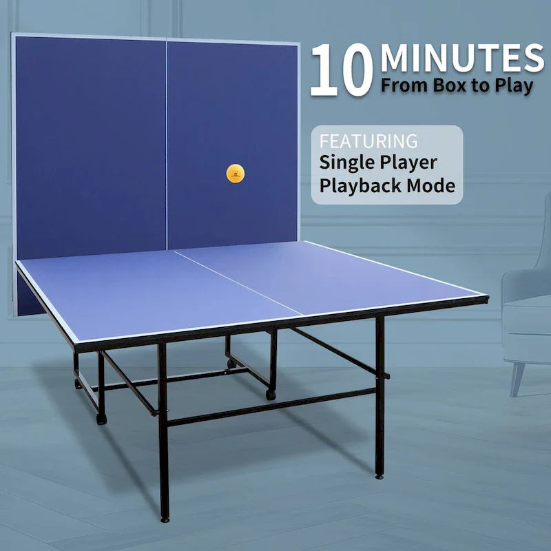 Juego de mesa de ping-pong plegable de 2,74 m con 2 paletas y 3 pelotas