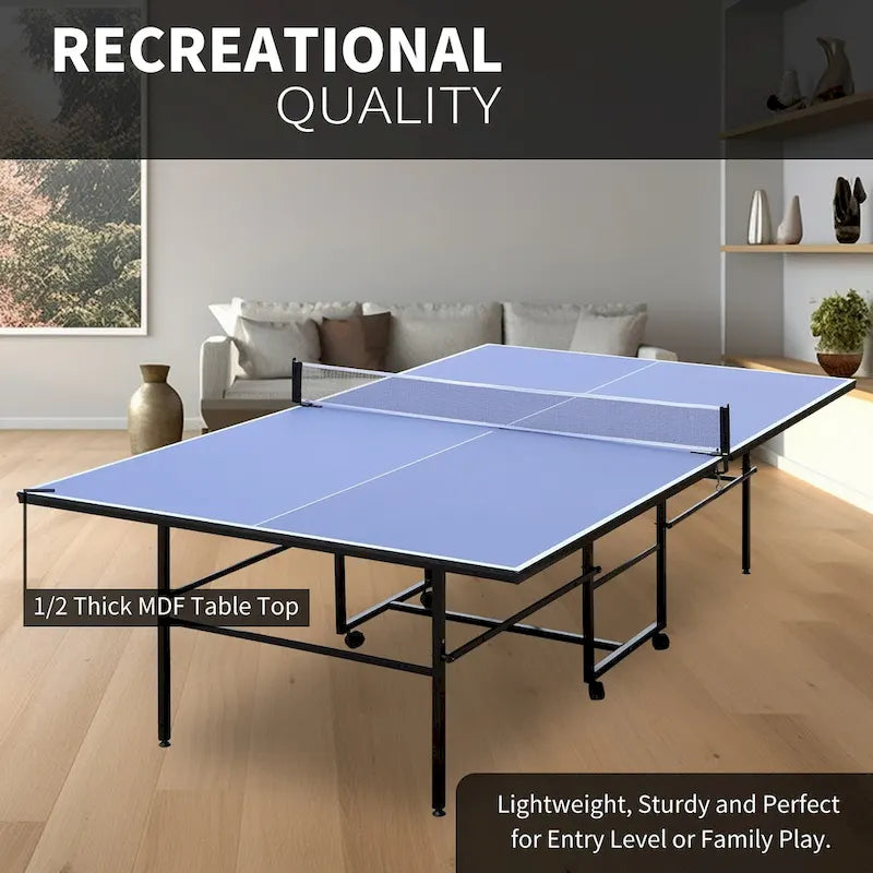 Juego de mesa de ping-pong plegable de 2,74 m con 2 paletas y 3 pelotas