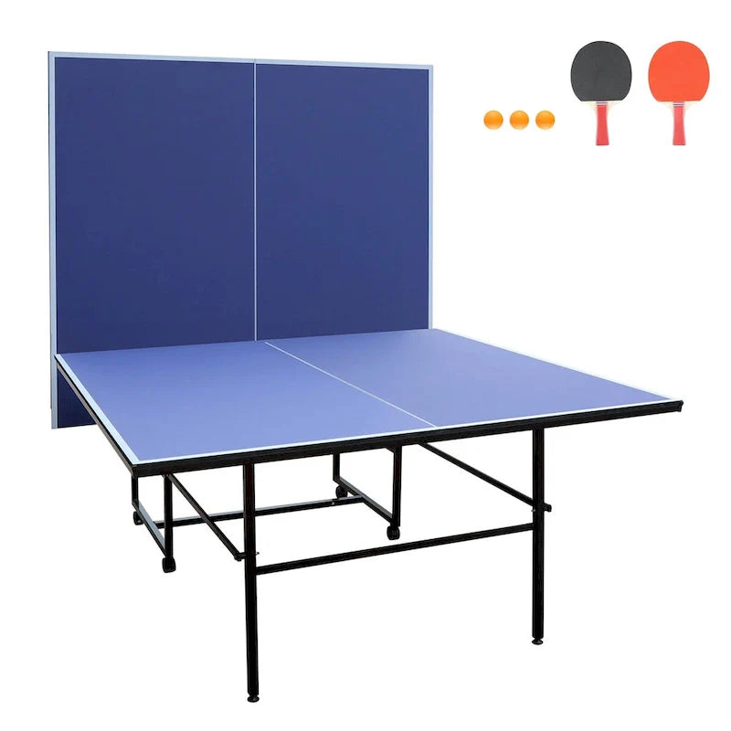 Juego de mesa de ping-pong plegable de 2,74 m con 2 paletas y 3 pelotas