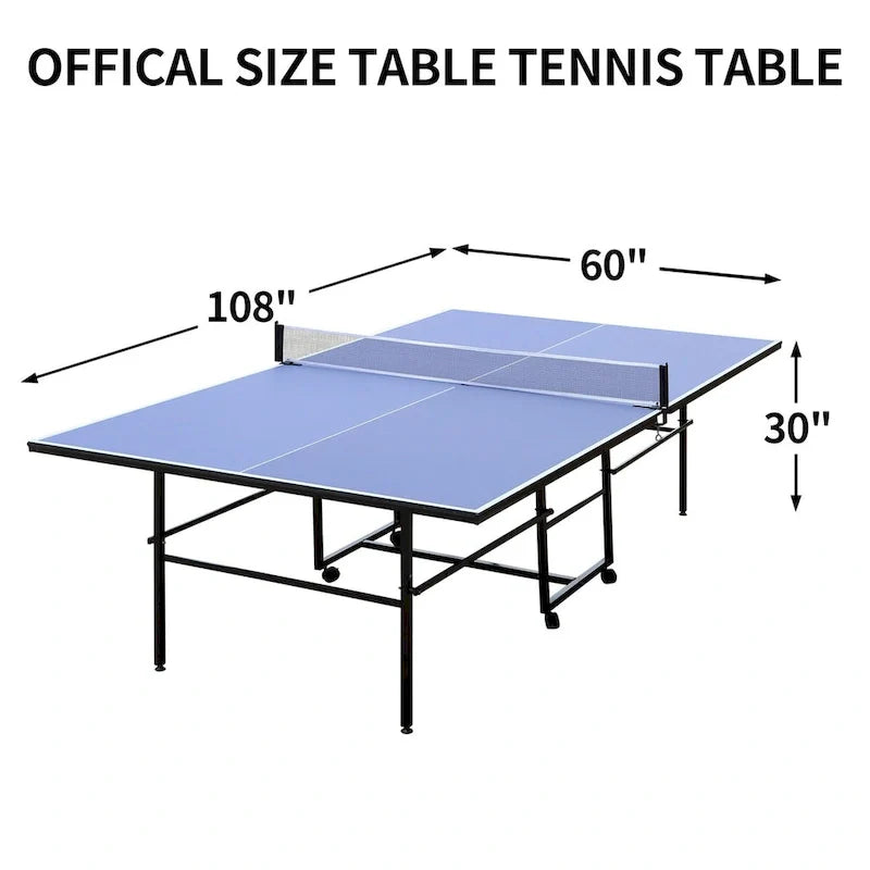 Juego de mesa de ping-pong plegable de 2,74 m con 2 paletas y 3 pelotas
