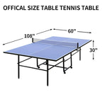 Juego de mesa de ping-pong plegable de 2,74 m con 2 paletas y 3 pelotas