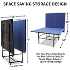 Juego de mesa de ping-pong plegable de 2,74 m con 2 paletas y 3 pelotas